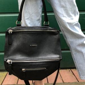 FINAL PRICE🔥Givenchy Black Goatskin Pandora Medium Bag W/ Silver Hardware~VGUC